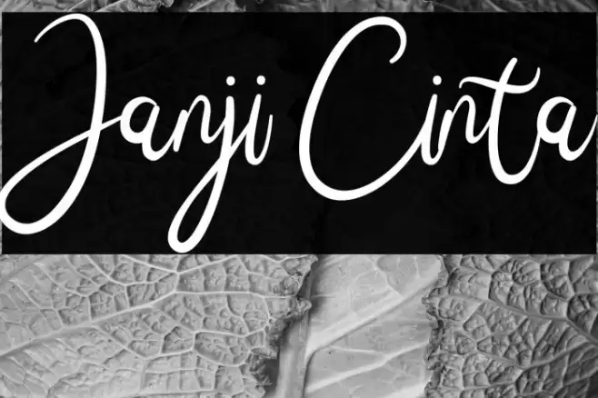 Janji Cinta Font examples