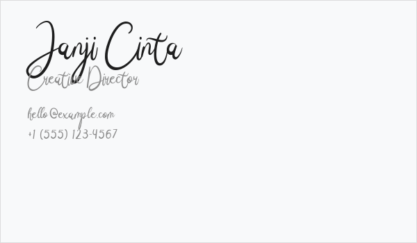 Janji Cinta Business Card