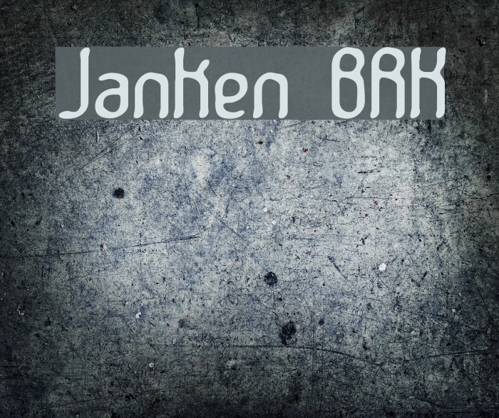 Janken BRK Font examples