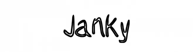 Janky  Frei Schriftart Herunterladen