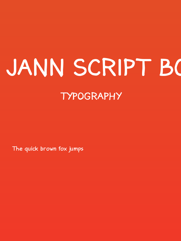 Jann Script Bold Poster