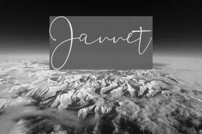 Jannet Font examples