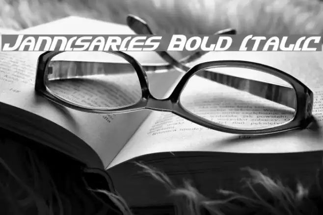 Jannisaries Bold Italic Fuentes examples