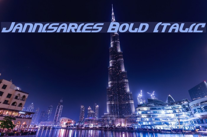 Jannisaries Bold Italic Font examples