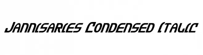 Jannisaries Condensed Italic  フリーフォントのダウンロード