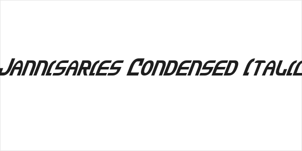 Jannisaries Condensed Italic Logo