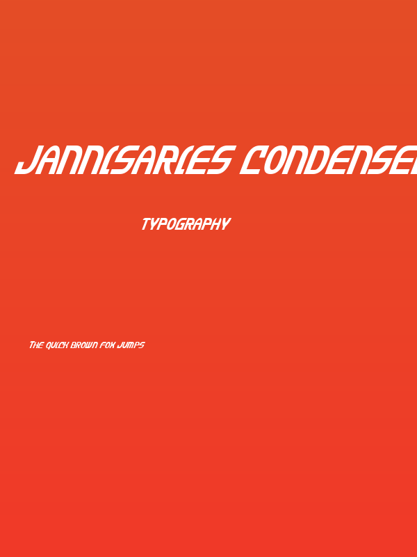 Jannisaries Condensed Italic Poster