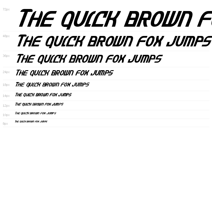 Jannisaries Condensed Italic Waterfall