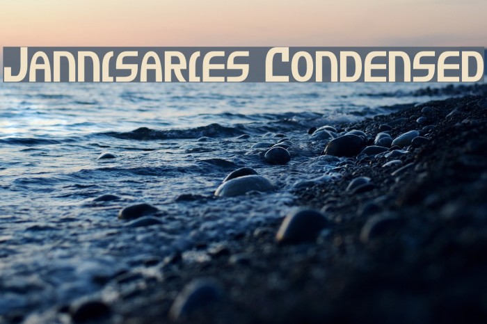 Jannisaries Condensed Font examples