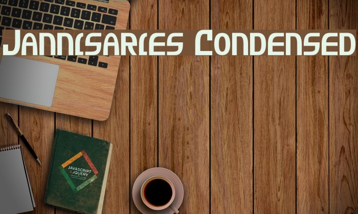 Jannisaries Condensed Font examples
