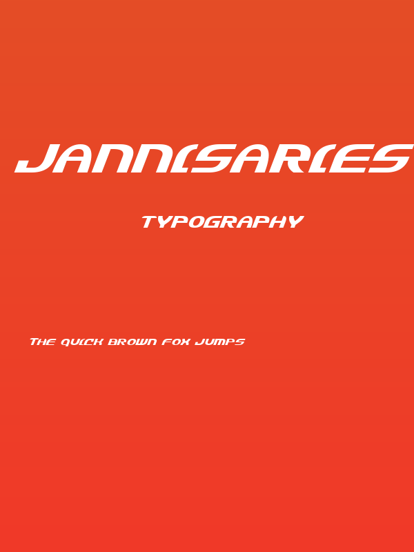 Jannisaries Expanded Italic Poster