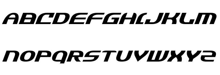 Jannisaries Expanded Italic Font LOWERCASE