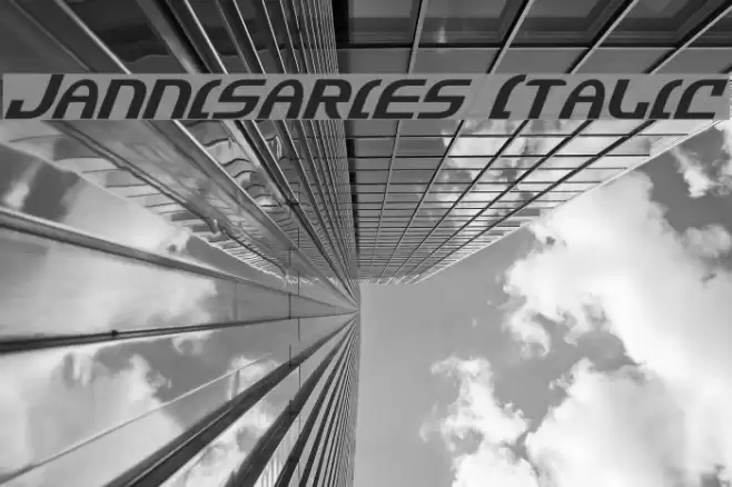 Jannisaries Italic फ़ॉन्ट examples