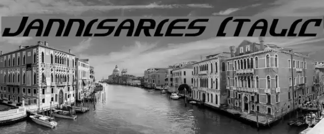 Jannisaries Italic फ़ॉन्ट examples