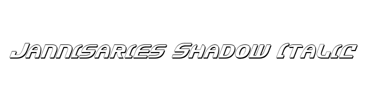 Jannisaries Shadow Italic  フリーフォントのダウンロード