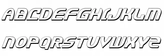Jannisaries Shadow Italic 字体 大写