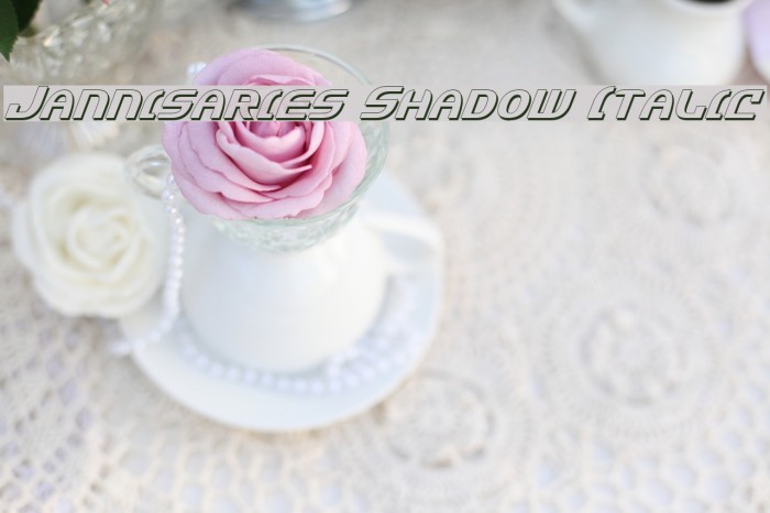 Jannisaries Shadow Italic Fuentes examples