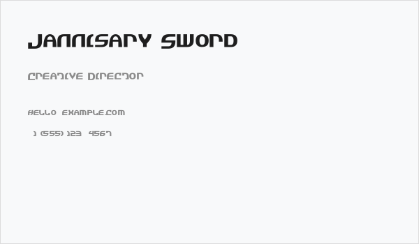 Jannisary Sword Business Card