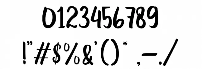 Januari Blossom Font OTHER CHARS