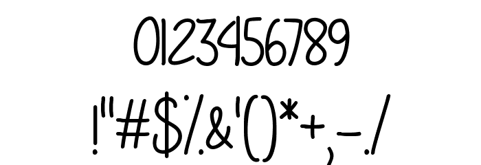 January Handwriting Font OTHER CHARS