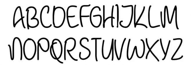 January Handwriting Caratteri MAIUSCOLE