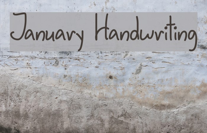 January Handwriting Font examples