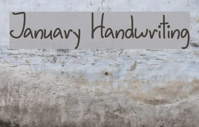 January Handwriting Example 1