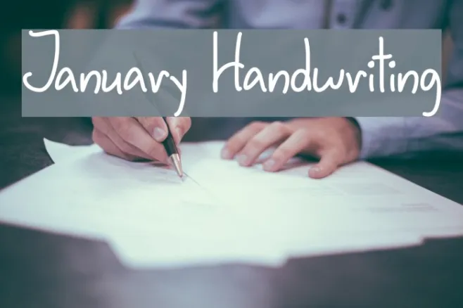 January Handwriting Example 3