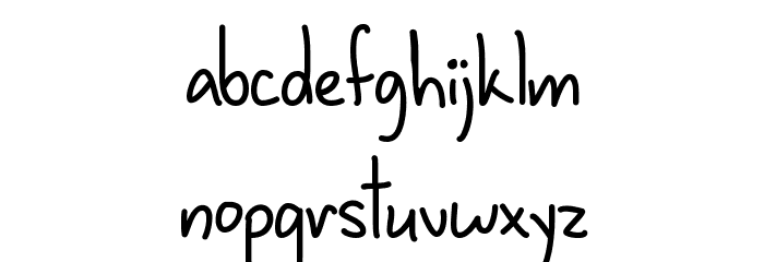 January Handwriting Font LOWERCASE