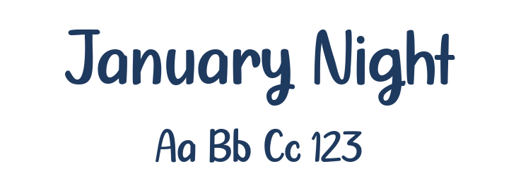 January Night Font Preview