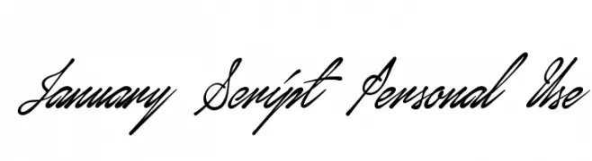 January Script Personal Use  font caratteri gratis