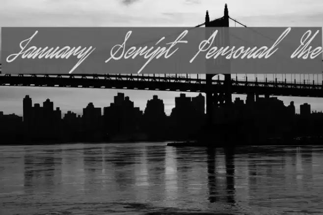 January Script Personal Use Caratteri examples