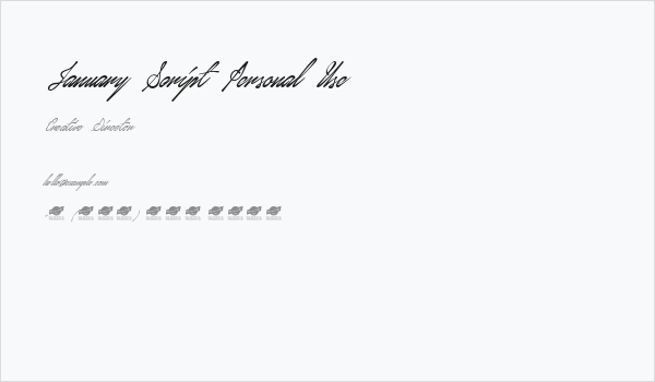 January Script Personal Use Business Card