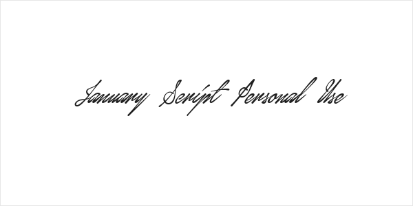 January Script Personal Use Logo