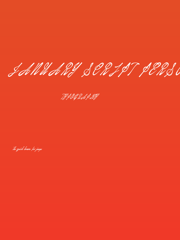 January Script Personal Use Poster