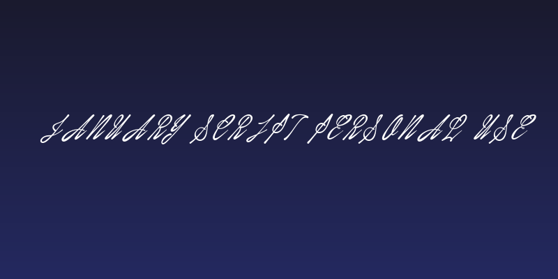 January Script Personal Use Social Header