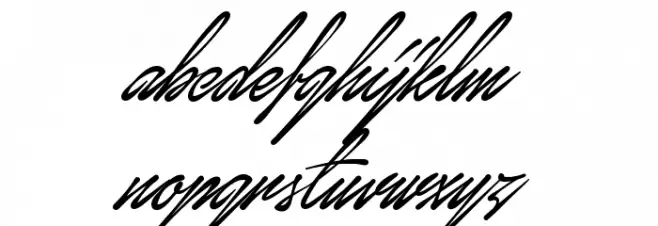 January Script Personal Use Schriftart Kleinbuchstaben