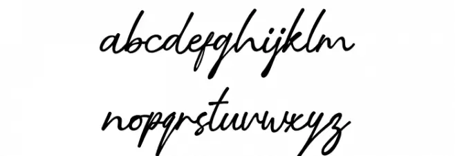 January Shine Schriftart Kleinbuchstaben