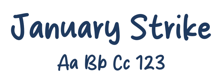 January Strike Font Preview