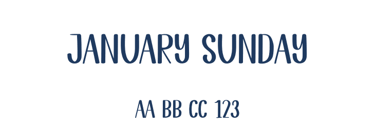 January Sunday Font Preview