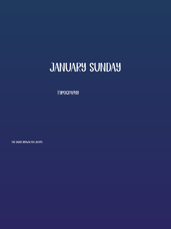 January Sunday Poster