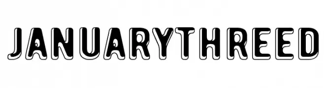 January Threed  font caratteri gratis