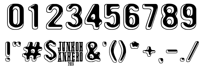 January Threed Font OTHER CHARS
