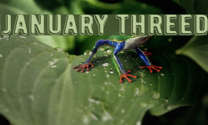 January Threed Font examples