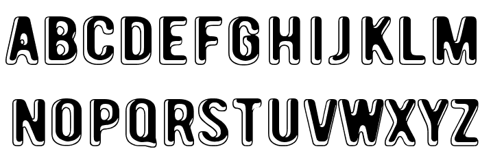 January Threed Font LOWERCASE