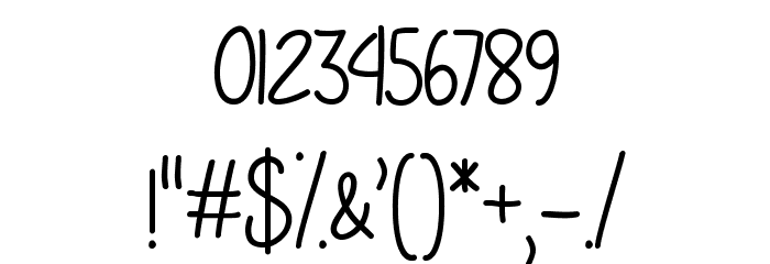 JanuaryHandwriting Font OTHER CHARS