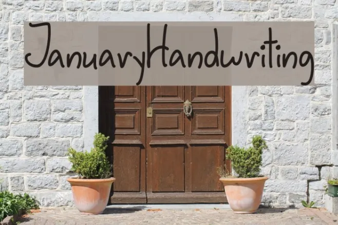 JanuaryHandwriting Example 2