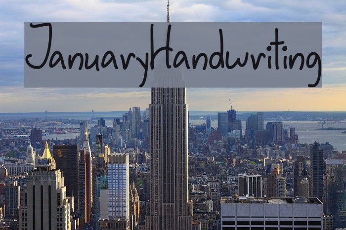 JanuaryHandwriting Font examples