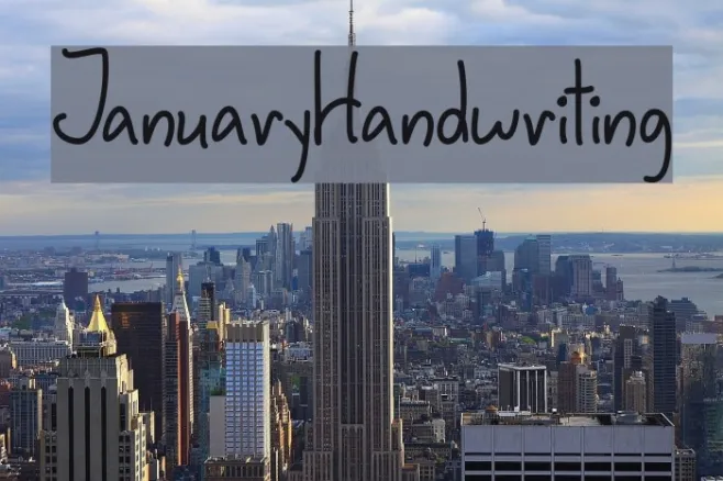 JanuaryHandwriting Example 3