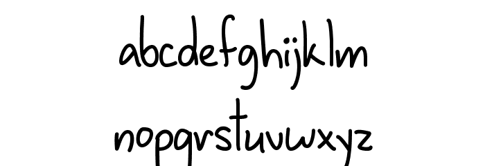JanuaryHandwriting Font LOWERCASE